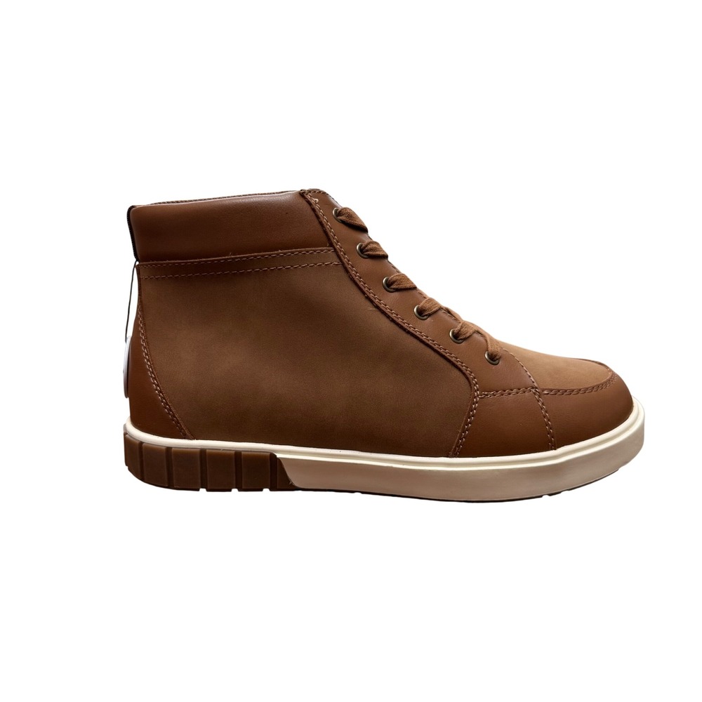 Sonoma Elfons High Top‎ Sneaker Boots Boys Size 6 Cognac Brown Easy Zip New NIB
